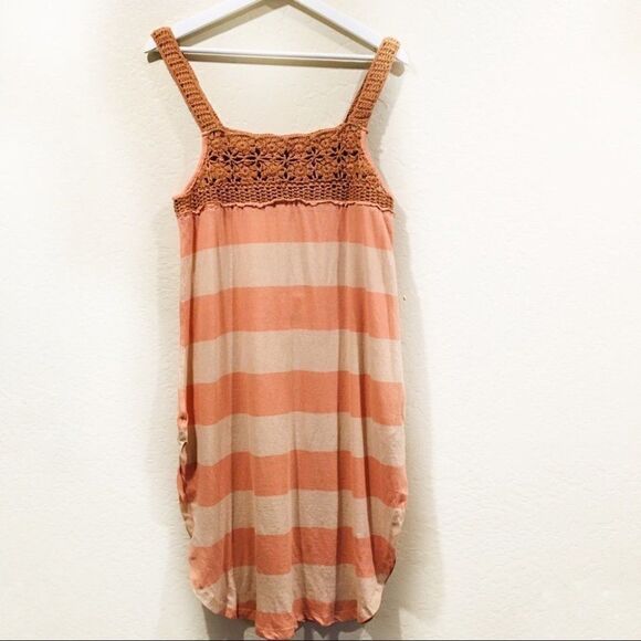 FREE PEOPLE Boho Luca Crochet Stripe Tunic S dress - Picture 4 of 8